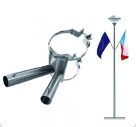 Oszlop zászlótartó 2 karos